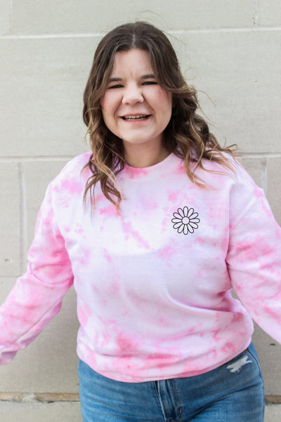 Enjoy The Little Things Tie Dye Crew Neck