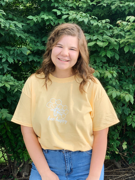 Bee Happy Graphic Tee