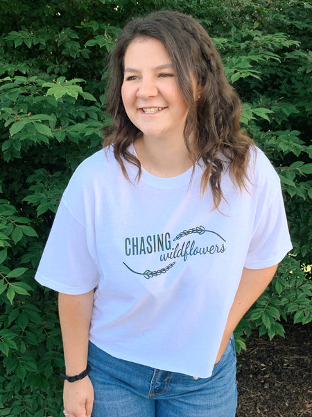 Chasing Wildflowers Cropped Graphic Tee