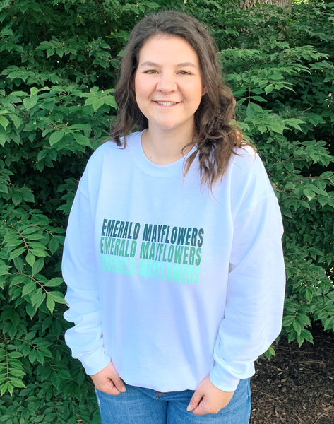 Emerald Mayflowers Graphic Crew Neck