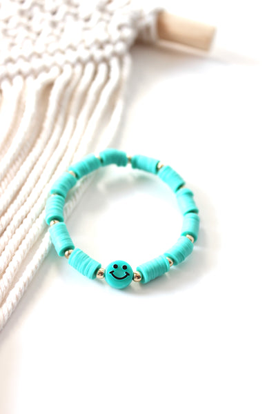 Single Color Segmented Smiley Face Bracelet