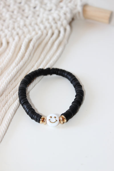 Single Color White Smiley Face Bracelet