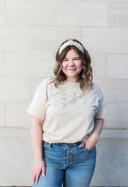 3 Flower Graphic Tee