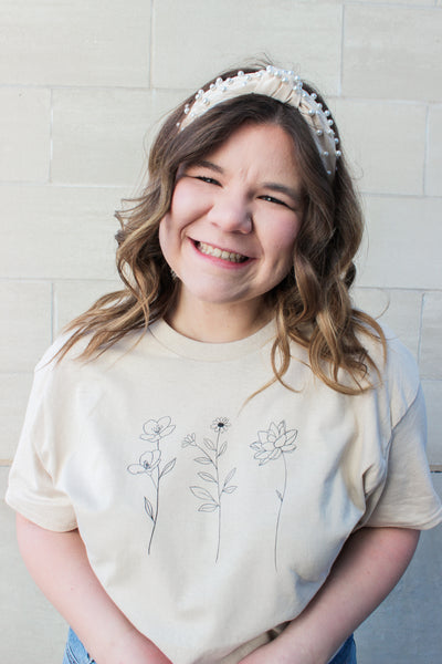 3 Flower Graphic Tee