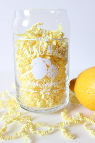 Ice Cold Lemonade Glass Cup