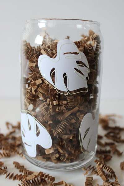 Monstera Leaf Glass Cup