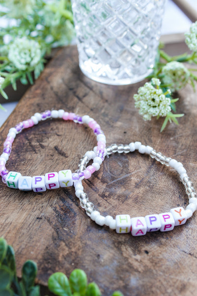 Happy Beaded Bracelet