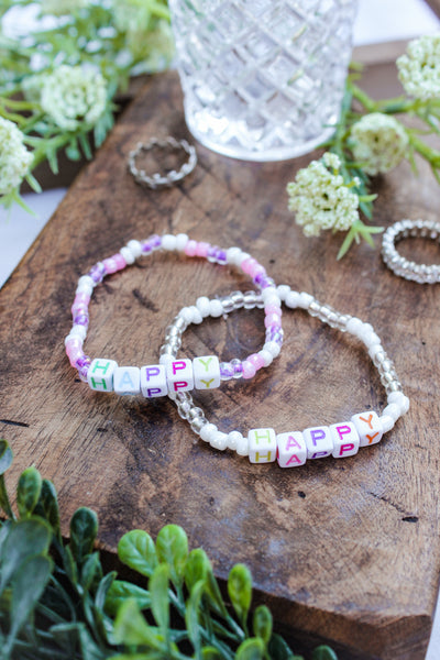 Happy Beaded Bracelet