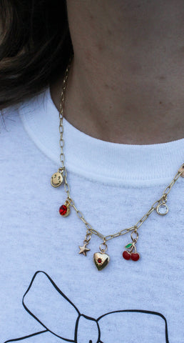 Cherry Red Charm Necklace