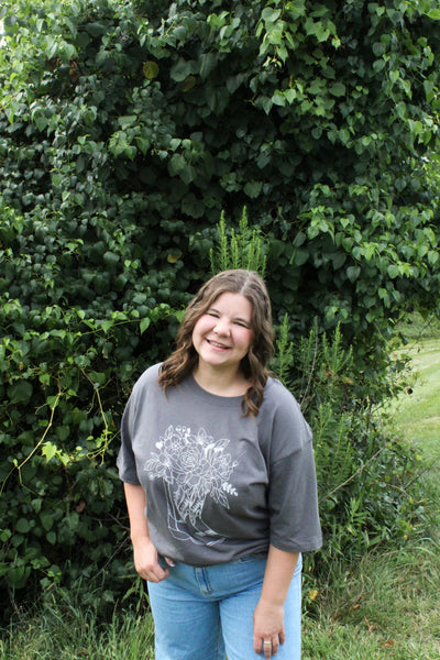 Marigold Cowgirl Boot Oversized Tee