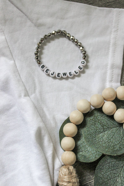 Bejeweled Graphic Tee & Matching Bracelet