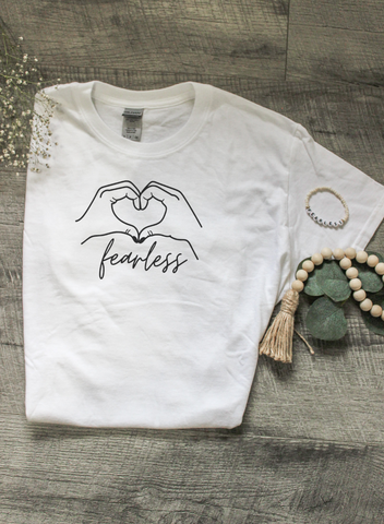 Fearless Graphic Tee & Matching Bracelet
