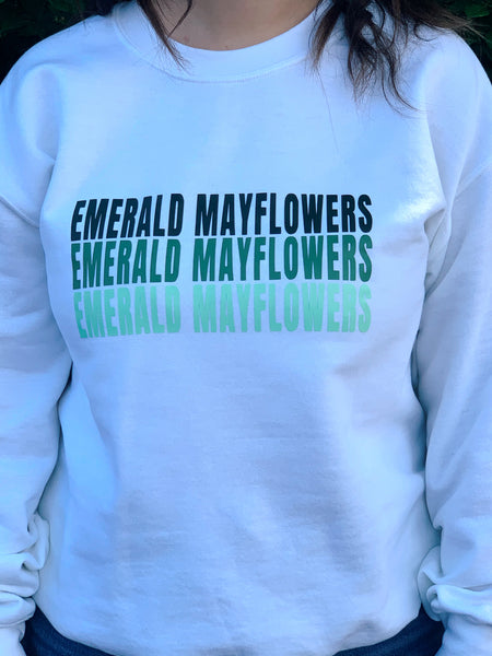 Emerald Mayflowers Graphic Crew Neck