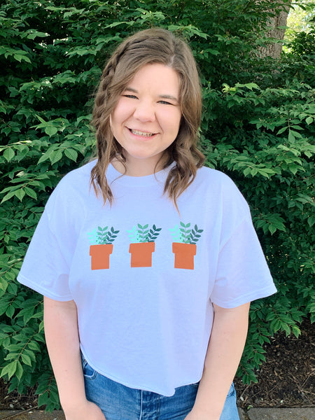 Potted Plants Cropped Graphic Tee