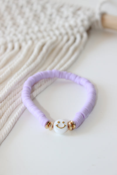 Single Color White Smiley Face Bracelet
