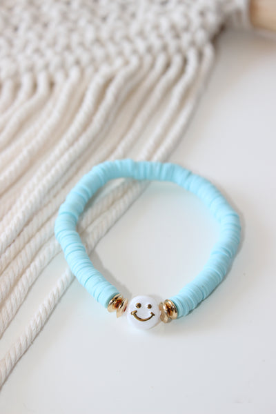 Single Color White Smiley Face Bracelet